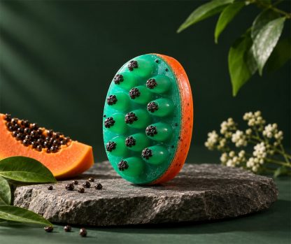 Loofah Bathing Soap — handmade organic soap bar by MOM Organic, Lahore